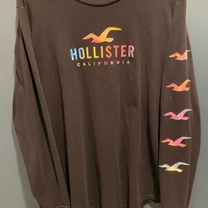 Hollister Black Long Sleeve Tee with Signature Logo